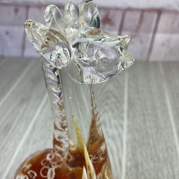 Vintage Murano Art Glass Figurine Giraffe Mother and Calf.  Set of 2. - Picture 4 of 11